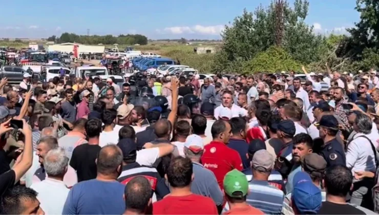 Çiftçiler traktörleriyle Bursa-İzmir yolunu trafiğe kapattı! Jandarma müdahale edince ortalık karıştı