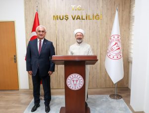 Diyanet İşleri Başkanı Prof. Dr. Ali Erbaş, Muş Valisi Avni Çakır’ı Ziyaret Etti