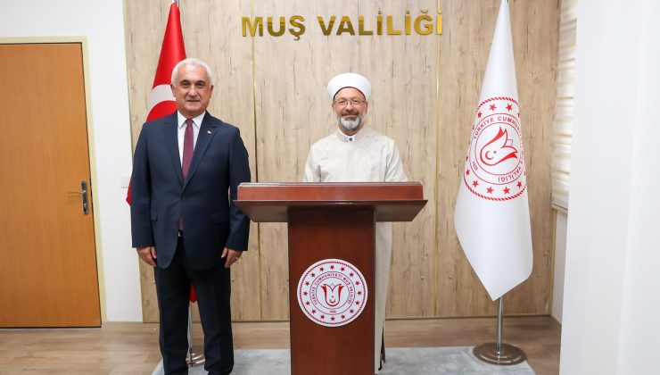 Diyanet İşleri Başkanı Prof. Dr. Ali Erbaş, Muş Valisi Avni Çakır’ı Ziyaret Etti