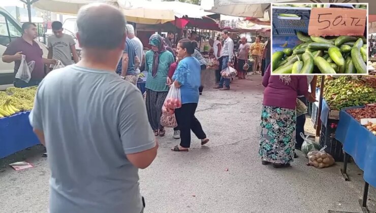 Vatandaştan tanesi 11 lira olan salatalık fiyatına tepki