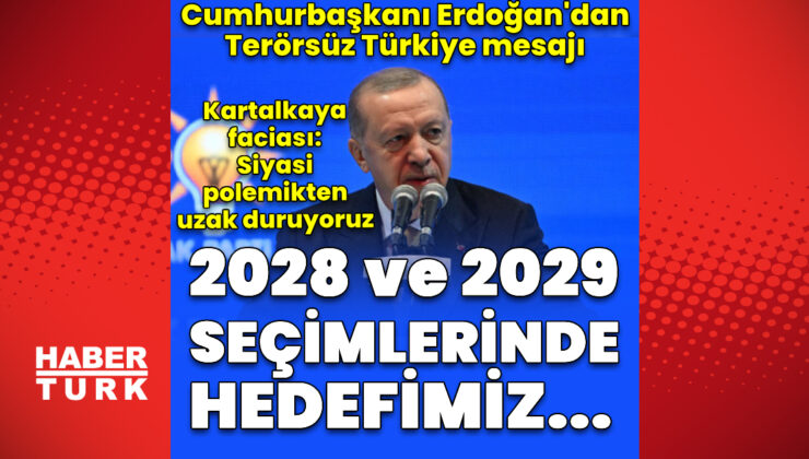 Son dakika: Cumhurbaşkanı Erdoğan: 2028 ve 2029 seçimlerinde hedefimiz… | Son dakika haberleri